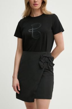 Sukňa Bruuns Bazaar čierna farba, mini, rovný strih, BBW4394