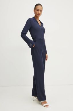 Overal Patrizia Pepe tmavomodrá farba, s golierom, 8T0047 A545