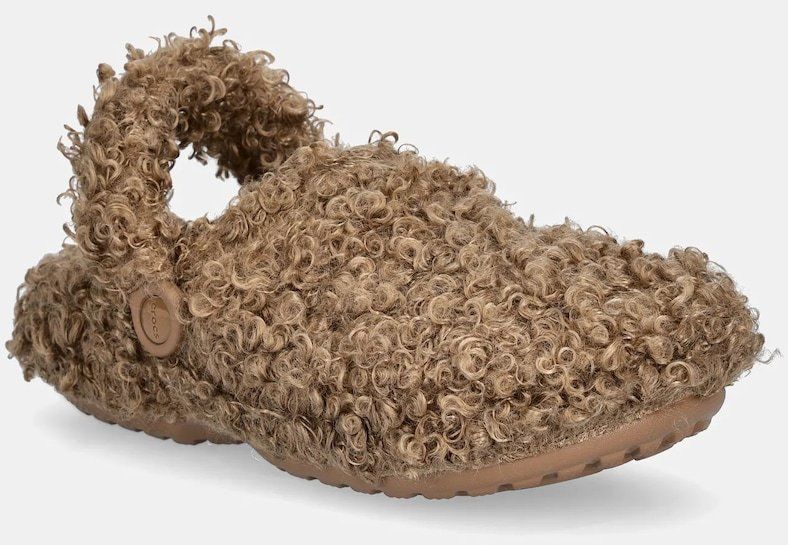 Papuče Crocs Classic Doodle Fur Lined Clog béžová farba, 210849