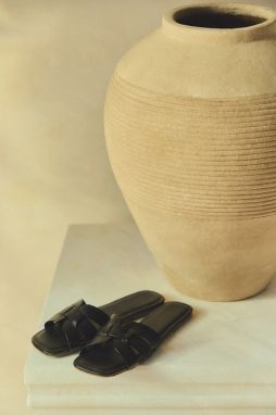 Kožené šľapky Answear.LAB dámske, čierna farba