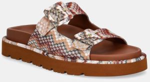 Šľapky Missoni Clea dámske, hnedá farba, MWF111_064