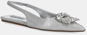 Baleríny Steve Madden Calista strieborná farba, s otvorenou pätou, SM11003625