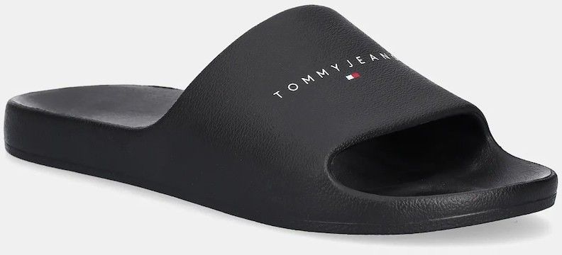 Šľapky Tommy Jeans BASIC SANDAL pánske, čierna farba, EM0EM01559