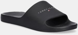 Šľapky Tommy Jeans BASIC SANDAL pánske, čierna farba, EM0EM01559