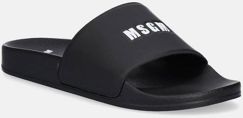 Šľapky MSGM pánske, čierna farba, 3840MS208
