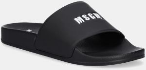 Šľapky MSGM pánske, čierna farba, 3840MS208