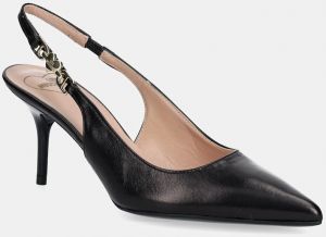 Kožené lodičky Love Moschino čierna farba, JA10487G1MIA0000