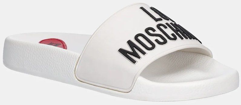 Šľapky Love Moschino dámske, biela farba, JA28052G1MI14100