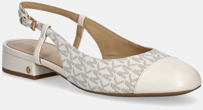 Baleríny MICHAEL Michael Kors Perla béžová farba, s otvorenou pätou, 40R4PLFP1B.150