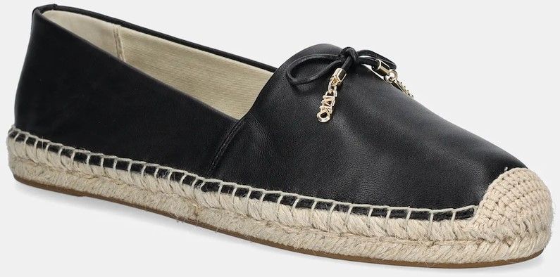 Kožené espadrilky MICHAEL Michael Kors Nori čierna farba, 40R4NRFP1L.001