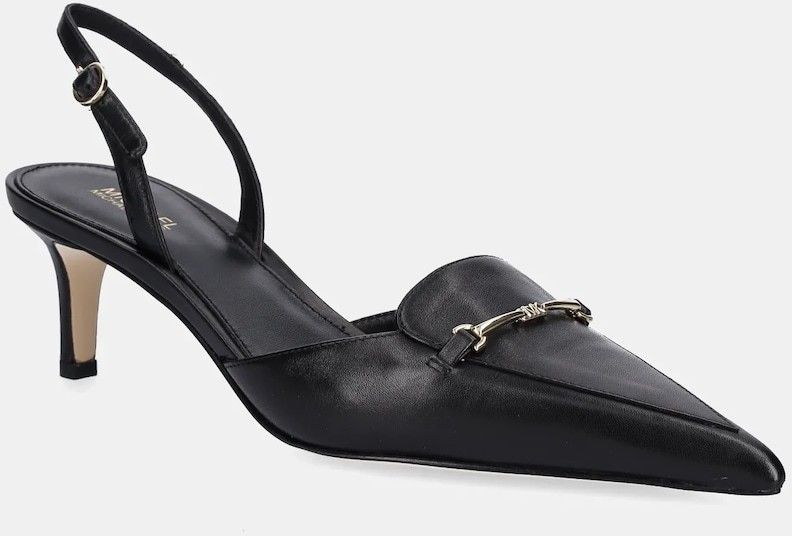 Kožené lodičky MICHAEL Michael Kors Lena čierna farba, 40R5LEMP1L.001