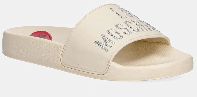 Šľapky Love Moschino dámske, béžová farba, JA28122G1MI13110