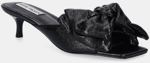 Šľapky Steve Madden Kit dámske, čierna farba, na vysokom podpätku, SM11003719