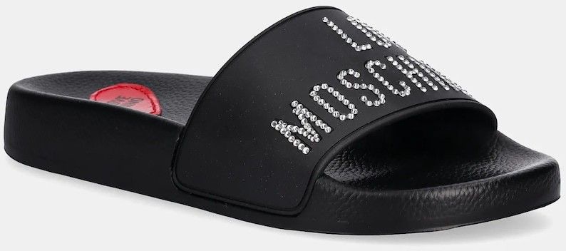 Šľapky Love Moschino dámske, čierna farba, JA28122G1MI13000