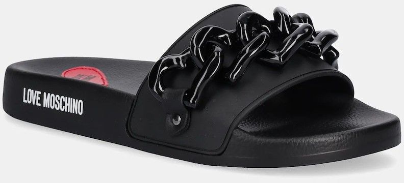 Šľapky Love Moschino dámske, čierna farba, JA28132G1MI17000