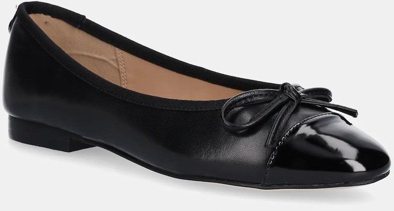 Kožené balerínky Steve Madden Ellison čierna farba, SM11002818