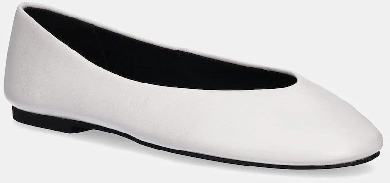 Kožené balerínky Steve Madden Darts biela farba, SM11003624