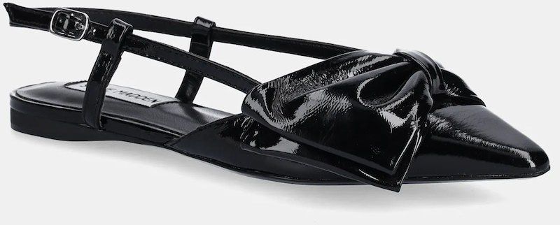 Kožené balerínky Steve Madden Dazzled čierna farba, s otvorenou pätou, SM11003531