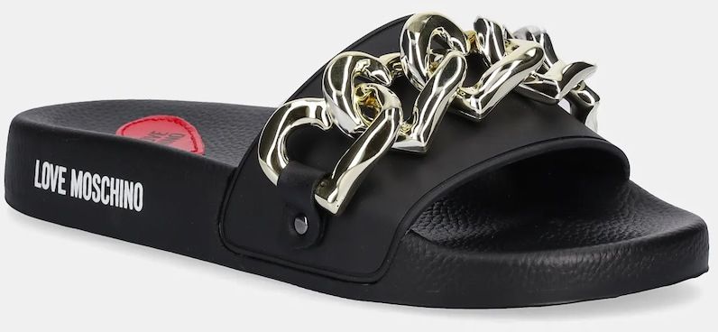 Šľapky Love Moschino dámske, čierna farba, JA28132G1MI16000