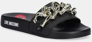Šľapky Love Moschino dámske, čierna farba, JA28132G1MI16000