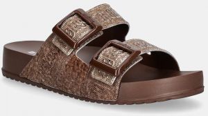 Šľapky Melissa COZY M LOVER SLIDE DENIM dámske, hnedá farba, M 36146