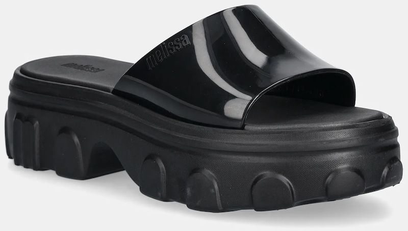Šľapky Melissa MELISSA ELLA SLIDE AD dámske, čierna farba, na platforme, M 35882.AZ385