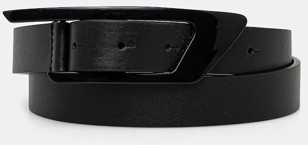 Kožený opasok Diesel D LOGO B-DLOGO II belt pánsky, čierna farba, X09916.PR227