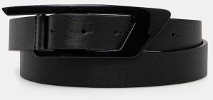 Kožený opasok Diesel D LOGO B-DLOGO II belt pánsky, čierna farba, X09916.PR227