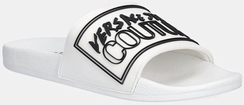 Šľapky Versace Jeans Couture pánske, biela farba, 78YA3SQ3 ZSC22 003