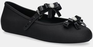 Baleríny Melissa SOFT BALLERINA BOW čierna farba, M 35971