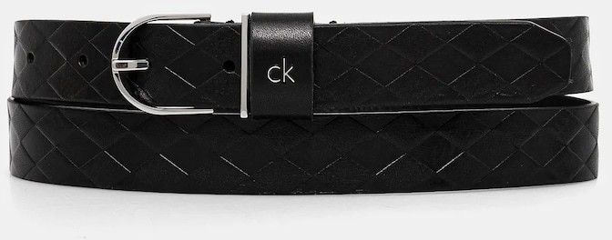 Kožený opasok Calvin Klein dámsky, čierna farba, K60K613152