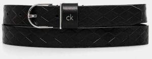 Kožený opasok Calvin Klein dámsky, čierna farba, K60K613152