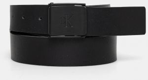 Kožený opasok Calvin Klein Jeans pánsky, čierna farba, LV04G7000G