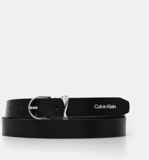 Kožený opasok Calvin Klein dámsky, čierna farba, K60K613234