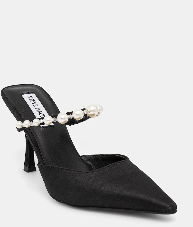 Šľapky Steve Madden Brecki-P dámske, čierna farba, na vysokom podpätku, SM11003668