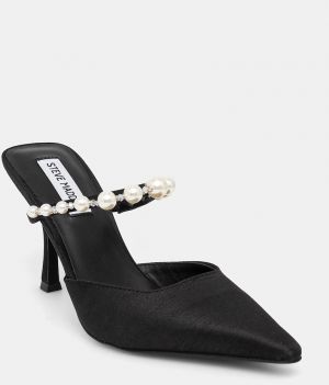Šľapky Steve Madden Brecki-P dámske, čierna farba, na vysokom podpätku, SM11003668