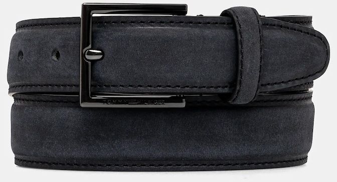 Kožený opasok Tommy Hilfiger pánsky, čierna farba, AM0AM13378