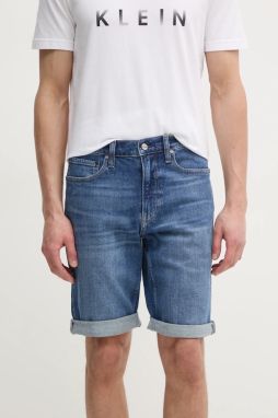 Rifľové krátke nohavice Calvin Klein pánske, K10K114075
