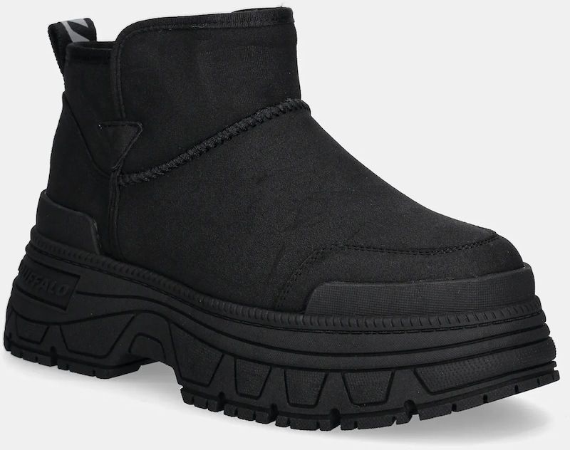 Snehule Buffalo Fusion Slip On Lo Warm čierna farba, 1270112-BLK