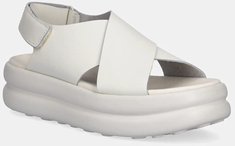 Kožené sandále Camper Pelotas Flota Up dámske, biela farba, na platforme, K201727-002
