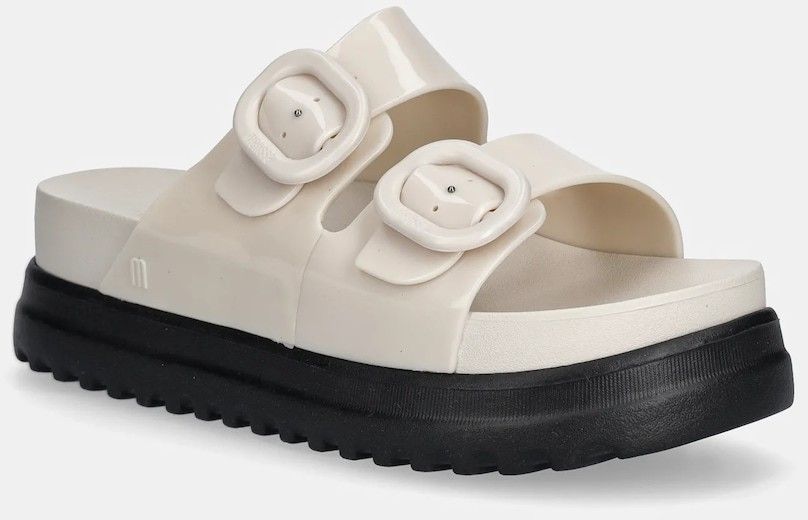 Šľapky Melissa COZY PLATFORM dámske, béžová farba, na platforme, M 36158
