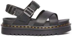 Kožené sandále Dr. Martens Voss II dámske, čierna farba, na platforme, DM31558001