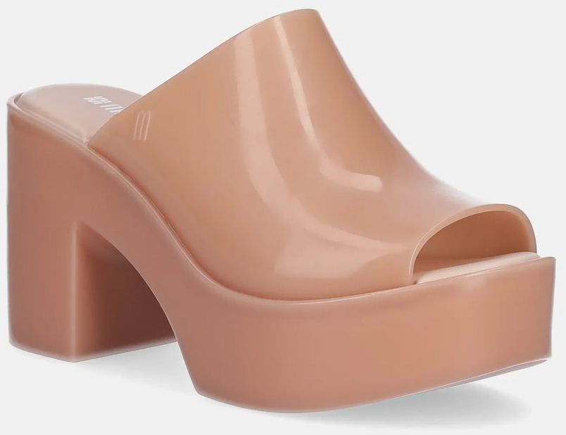 Šľapky Melissa MELISSA MULE HYPE AD dámske, oranžová farba, na podpätku, M 36026.BI527