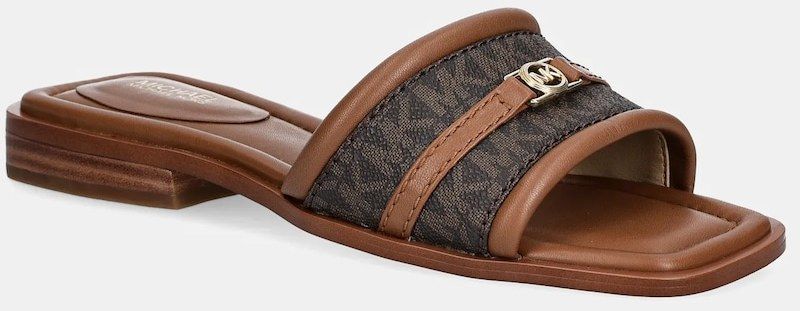 Šľapky MICHAEL Michael Kors Mandy dámske, hnedá farba, 40R5MAFS1B.227
