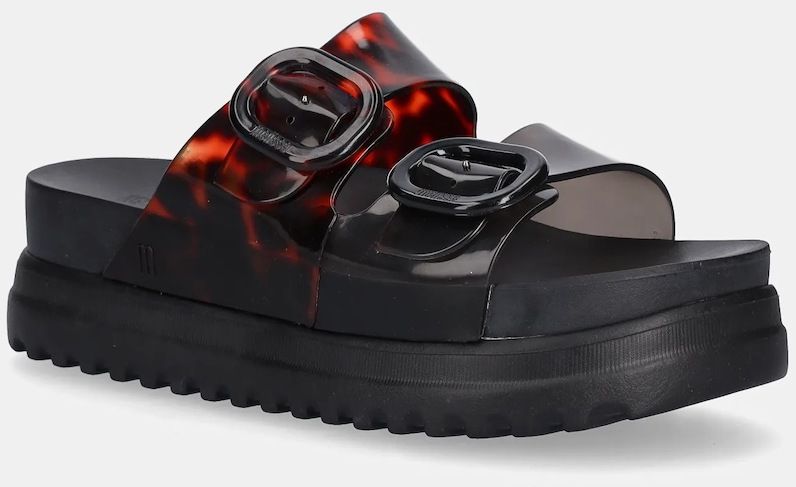 Šľapky Melissa COZY PLATFORM dámske, čierna farba, na platforme, M 36158