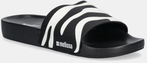 Šľapky Melissa MELISSA ANIMAL PRINT SLIDE AD dámske, čierna farba, M 36097.BG889