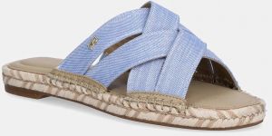 Šľapky Tommy Hilfiger CHAMBRAY ESPADRILLE MULE dámske, FW0FW08501