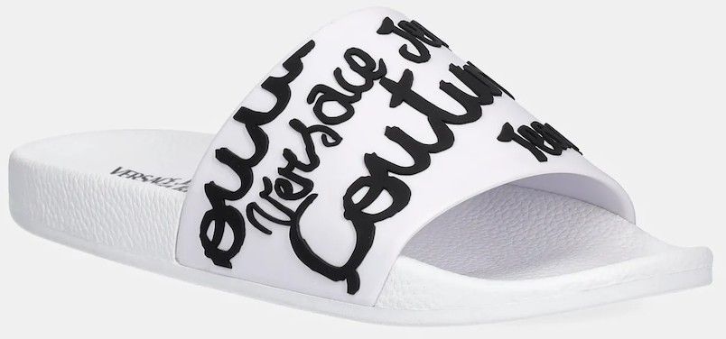 Šľapky Versace Jeans Couture dámske, biela farba, 78VA3SQ1 71352 L02