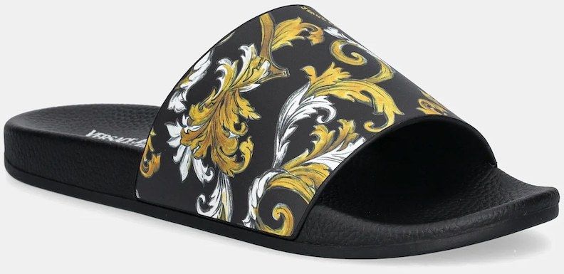 Šľapky Versace Jeans Couture dámske, čierna farba, 78VA3SQ3 ZS365 G89