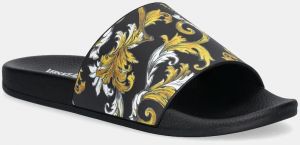 Šľapky Versace Jeans Couture dámske, čierna farba, 78VA3SQ3 ZS365 G89